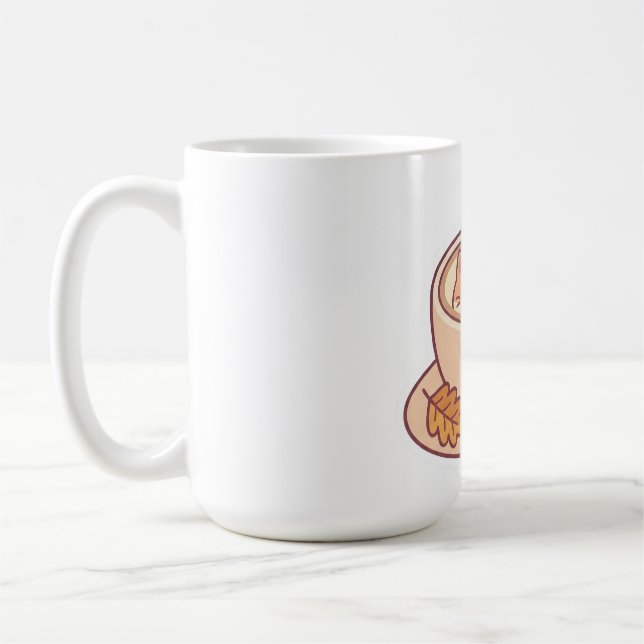 Söt Kawaii Katt Kaffe Mugg  (Vänster)