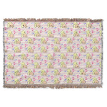 Söt Kawaii Kattungar Rosa Pastell Mysig Kastfilt