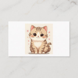 Söt Kawaii Kitten Art för alla rum Visitkort