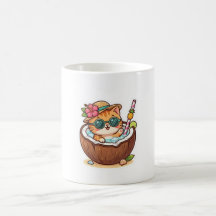 Söt Kawaii Kokos Katt Solglasögon Sommar BSticker