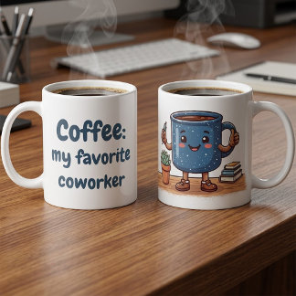 Söt Kawaii Kontors Kaféälskare  Kaffemugg