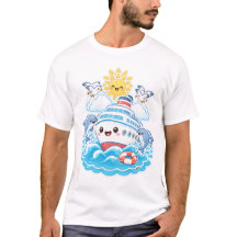 Söt Kawaii Kryssningsfartyg Delfin Hav Resa