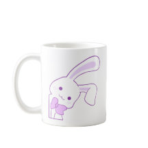 Söt Kawaii Lila Tittande Kanin Band