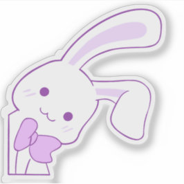 Söt Kawaii Lila Tittar Band Kanin Anpassad Klistermärken