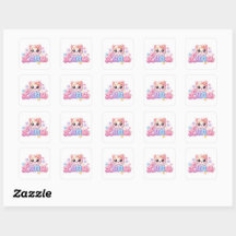 Söt Kawaii Luna Katt Namn Pastell Rosa Glittrande