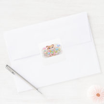 Söt Kawaii Lycka önskar Katt Pastell Rosa Blommig 