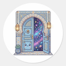 Söt Kawaii Magisk Marockansk Dörr Galaxy Sticker