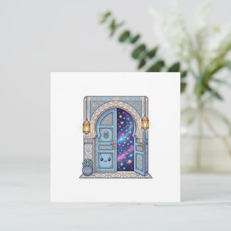 Söt Kawaii Magisk Marockansk Dörr Galaxy StSticker Inbjudningar