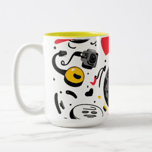 Söt Kawaii Månad Kaffe Mugg