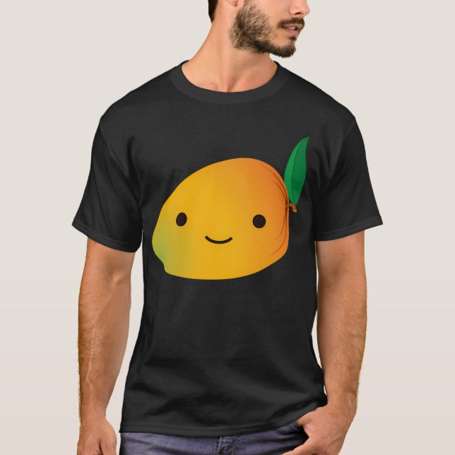 Söt Kawaii Mango T Shirt (Framsida)