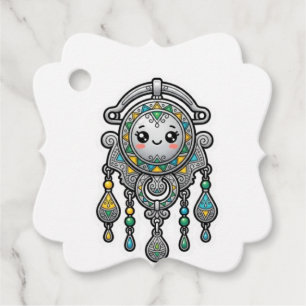 Söt Kawaii Marockansk Amazigh Tazarzit Silver Bros Gåvor Etiketter