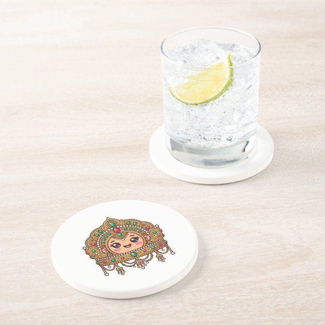 Söt Kawaii marockansk bröllopskrona Traditionell d Underlägg (Sidan)