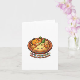 Söt Kawaii Marockansk Couscous Fredag SammanSticka Kort