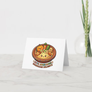Söt Kawaii Marockansk Couscous Fredagsfirande Koll Tack Kort