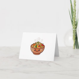 Söt Kawaii Marockansk Couscous Matskål Klistermärk Tack Kort