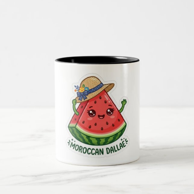Söt Kawaii Marockansk Dallae Traditionell SumStick Två-Tonad Mugg (Center)