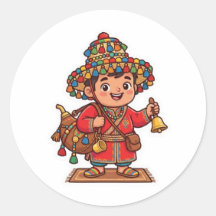 Söt Kawaii Marockansk Guerab Vattenbärare SSticker