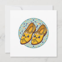 Söt Kawaii Marockansk Gul Belgha Skor anSticker