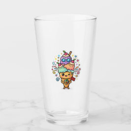 Söt Kawaii Marockansk Sommar Isad Mintte Berrad S Glaskopp
