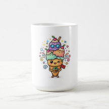 Söt Kawaii Marockansk Sommar Isglassad Mintte Berr