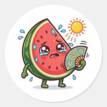 Söt Kawaii Marockansk Sommarvattenmelon DallSticke