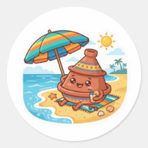 Söt Kawaii Marockansk Tajine Strand Semester Klist