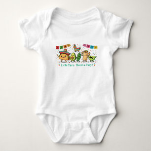 Söt Kawaii Mexikansk Matfest - Taco Burrito Avokad T Shirt