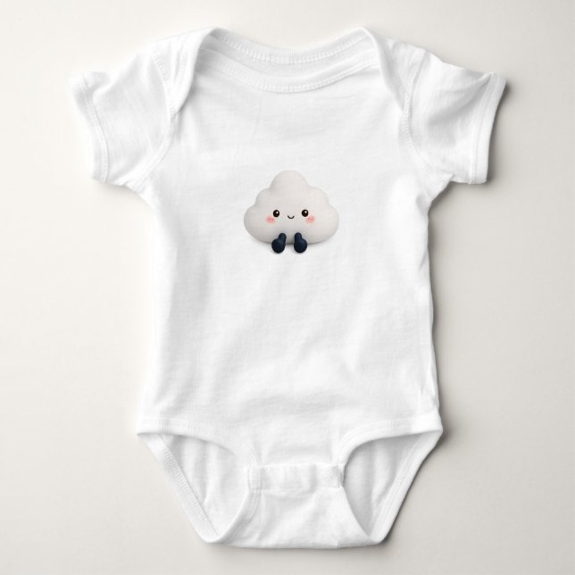 Söt Kawaii Moln Baby Bodysuit T Shirt (Framsida)