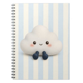 Söt Kawaii Moln Spiral Anteckningsbok