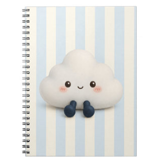 Söt Kawaii Moln Spiral Anteckningsbok
