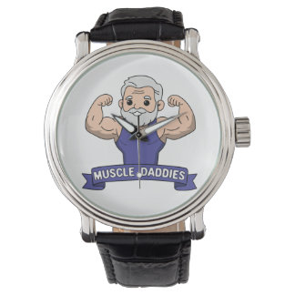 Söt Kawaii Muskel Pappa Skäggig Kroppstränare Armbandsur
