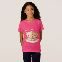 Söt Kawaii Nallebjörn T-Shirt för Barn