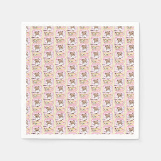 Söt kawaii nallebjörn tjejlig kpop koreansk stil pappersservett