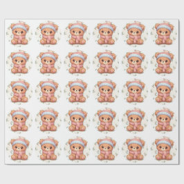 Söt Kawaii Nallebjörn Vinterpresentpapper Presentpapper