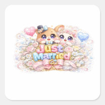 Söt Kawaii Nygift Djurflicka Pastell Pin