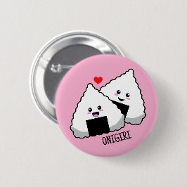 Söt Kawaii Onigiri Japansk Mat Knapp