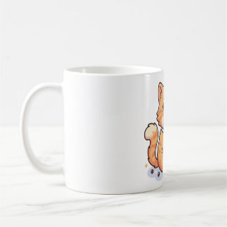 Söt Kawaii Orange Tabby Katt Dricker Boba Bubble Kaffemugg