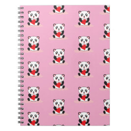 söt kawaii panda barn tillbaka till skolan present anteckningsbok