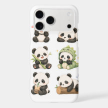 Söt Kawaii Panda Björn Mönster iPhone 17 Pro Max