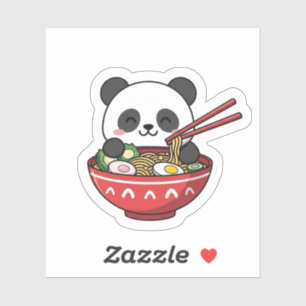 Söt Kawaii Panda i Ramen-skål Nudel Klistermärken