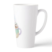 Söt Kawaii Panda i Tekann Illustrationsbild