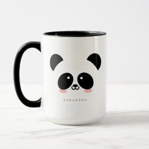 Söt Kawaii Panda Lägg till ditt namn Mugg