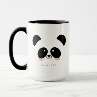 Söt Kawaii Panda | Lägg till ditt namn Mugg