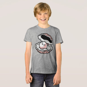 Söt Kawaii Pärla i ett Öppet Skal T Shirt