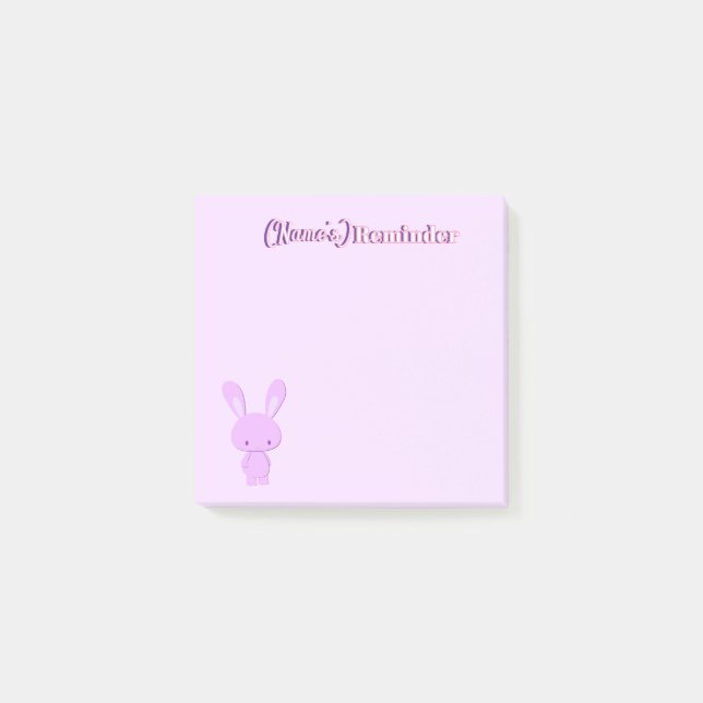 Söt Kawaii Pastell Får som står Kan anpassas Post-it Block (Framsida)