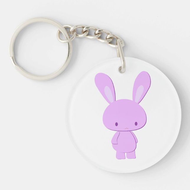 Söt Kawaii Pastell Lila Minimalistisk Kanin (Framsidan)