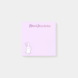 Söt Kawaii Pastell Lila Sömnig Kanin Anpassad Post-it Block