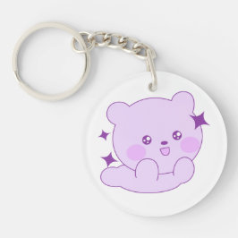 Söt Kawaii Pastell Lila Stjärnbjörn Akryl