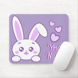 Söt Kawaii Pastell Lila Tittande Kanin Anpassat Na Musmatta