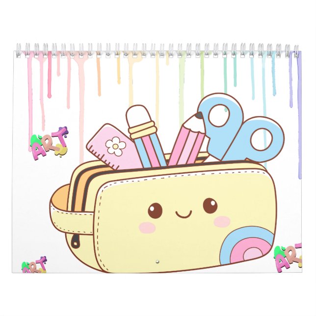 Söt Kawaii Pennfodral Kalender (Omslag)